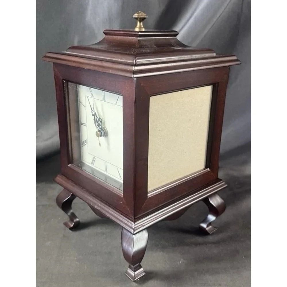 Bombay‎ Clock 059 Picture Frame Wood Vintage Made In Taiwan Working